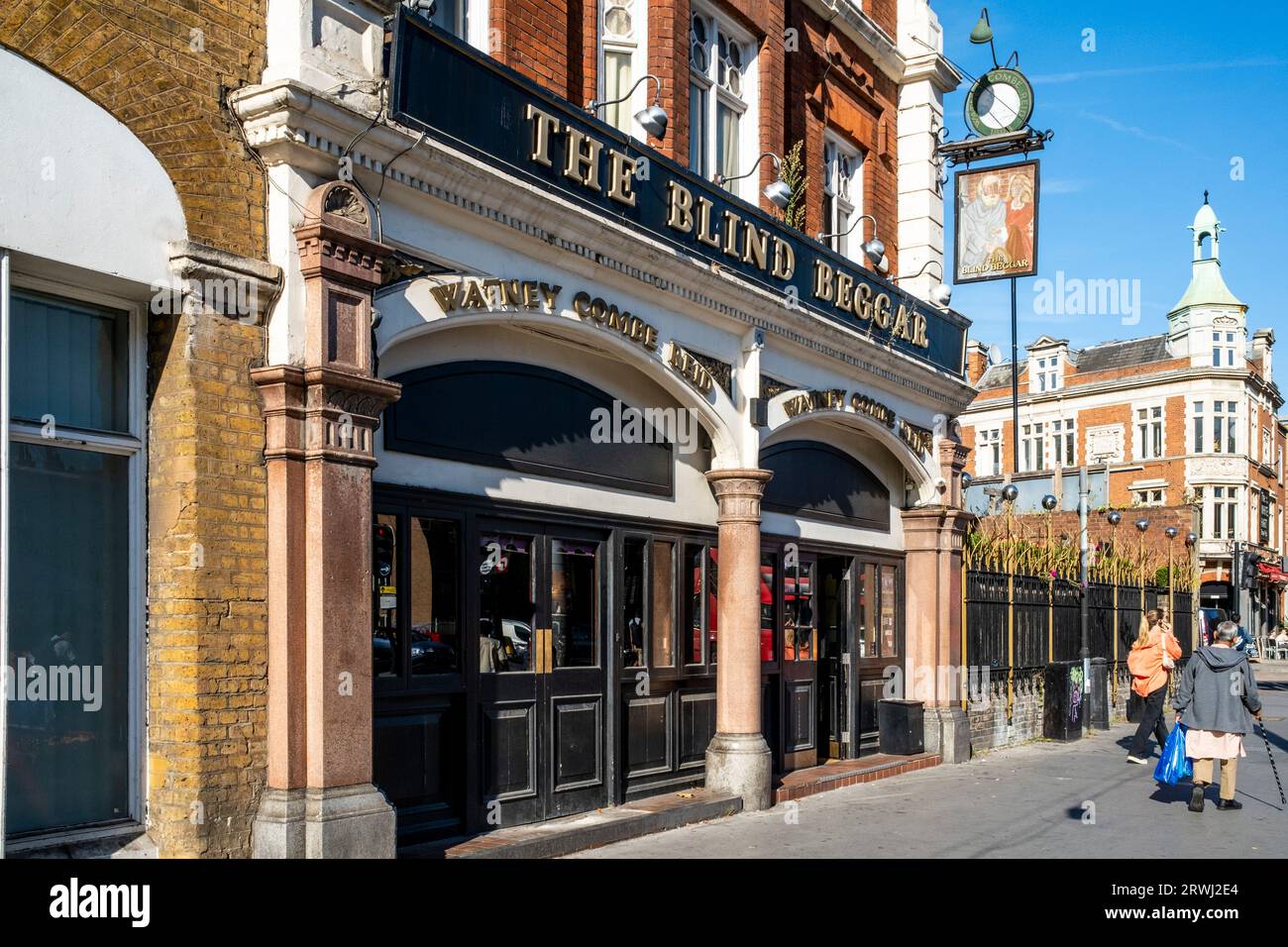 The Blind Beggar Pub, Whitechapel, London, Großbritannien. Stockfoto