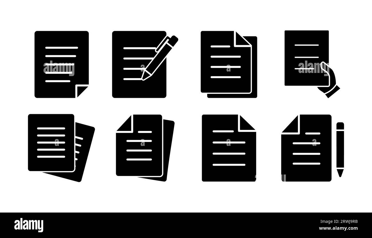Vektor des Dokumentsymbols. Papiersymbol. Dateisymbol Stock Vektor Vektor des Dokumentsymbols. Papiersymbol. Dateisymbol Stock Vektor
