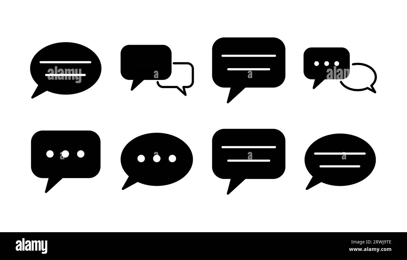 Vektor des Chatsymbols. Chatsymbol im trendigen, flachen Stil isoliert. Sprechblasensymbol Stock Vektor Vektor des Chatsymbols. Chatsymbol im trendigen, flachen Stil isoliert. Sprechblasensymbol Stock Vektor