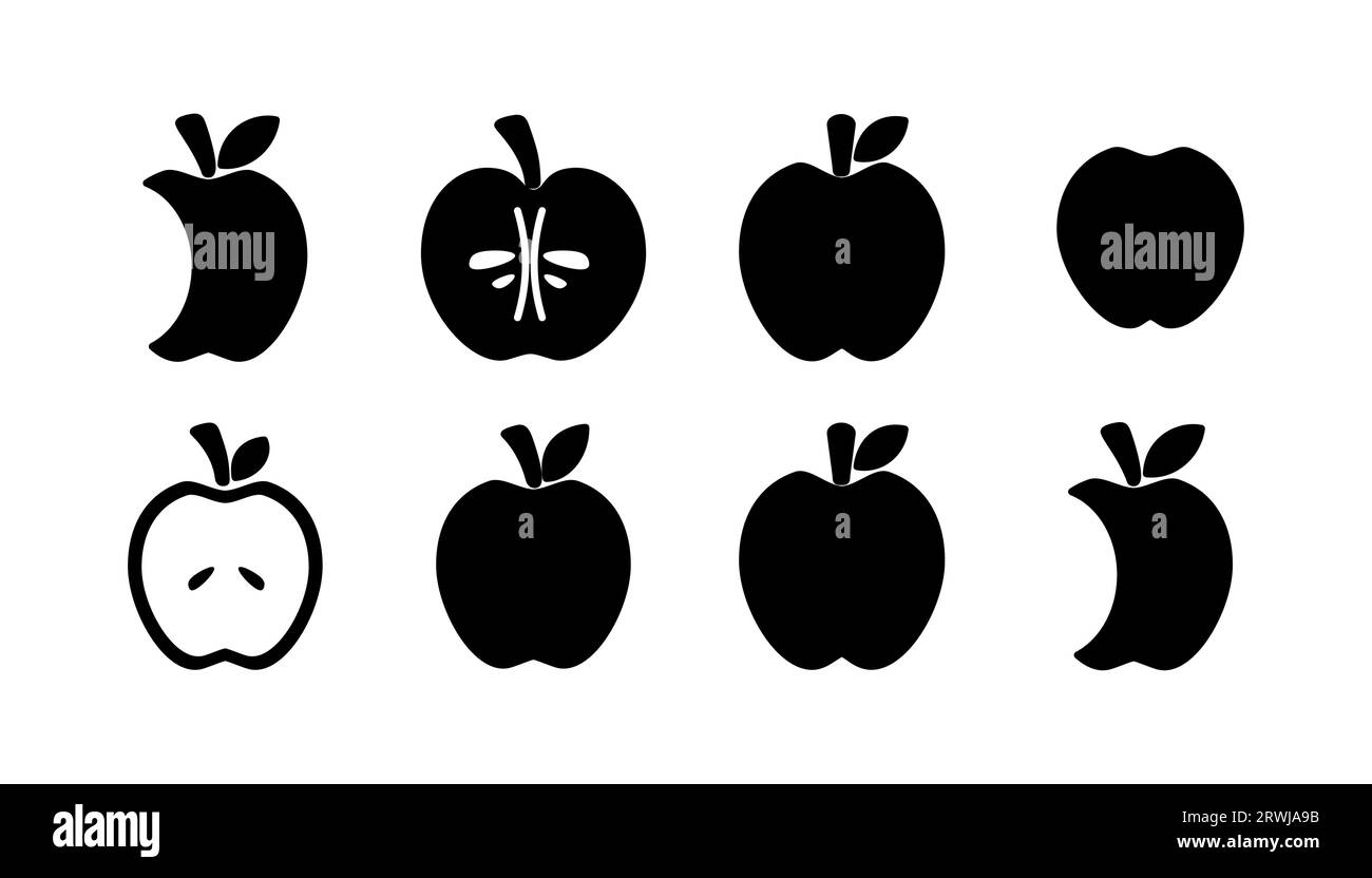 Apple-Symbolvektor. apfelsymbol Stock Vektor Apple-Symbolvektor. apfelsymbol Stock Vektor