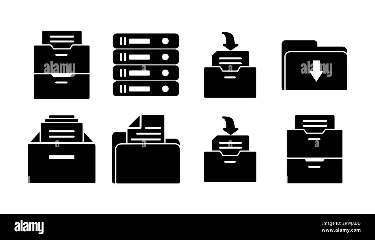Symbolvektor archivieren. Symbolvektor für Archivspeicher. Symbol "Ordner". Stock Vektor Symbolvektor archivieren. Symbolvektor für Archivspeicher. Symbol "Ordner". Stock Vektor
