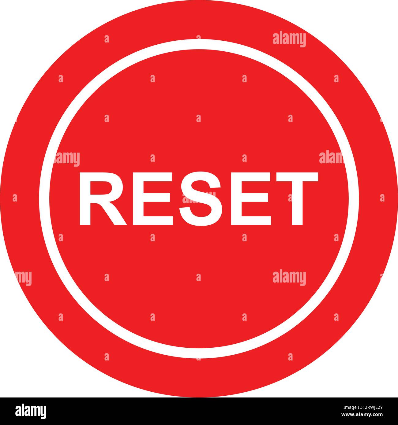 Symbol-Vektorillustration zurücksetzen Stock Vektor