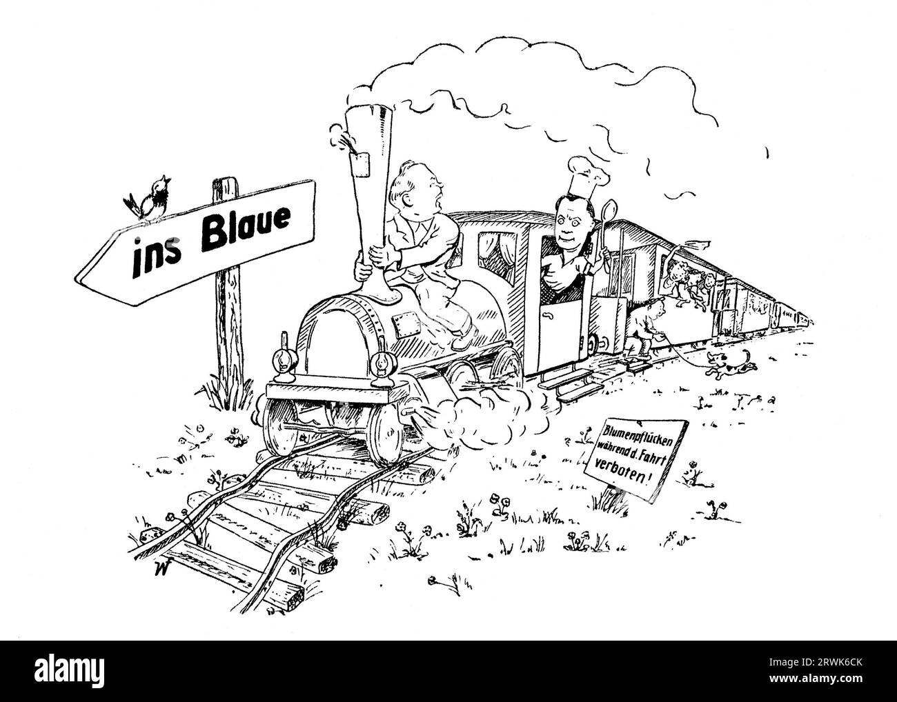 Fahrt ins Blaue mit dem Zug Stockfoto