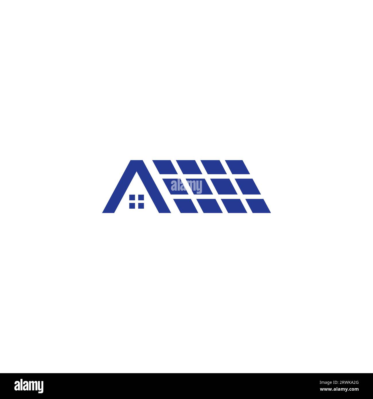 Solar Home Logo-Design. Logo-Designs Von Solar Energy Stock Vektor