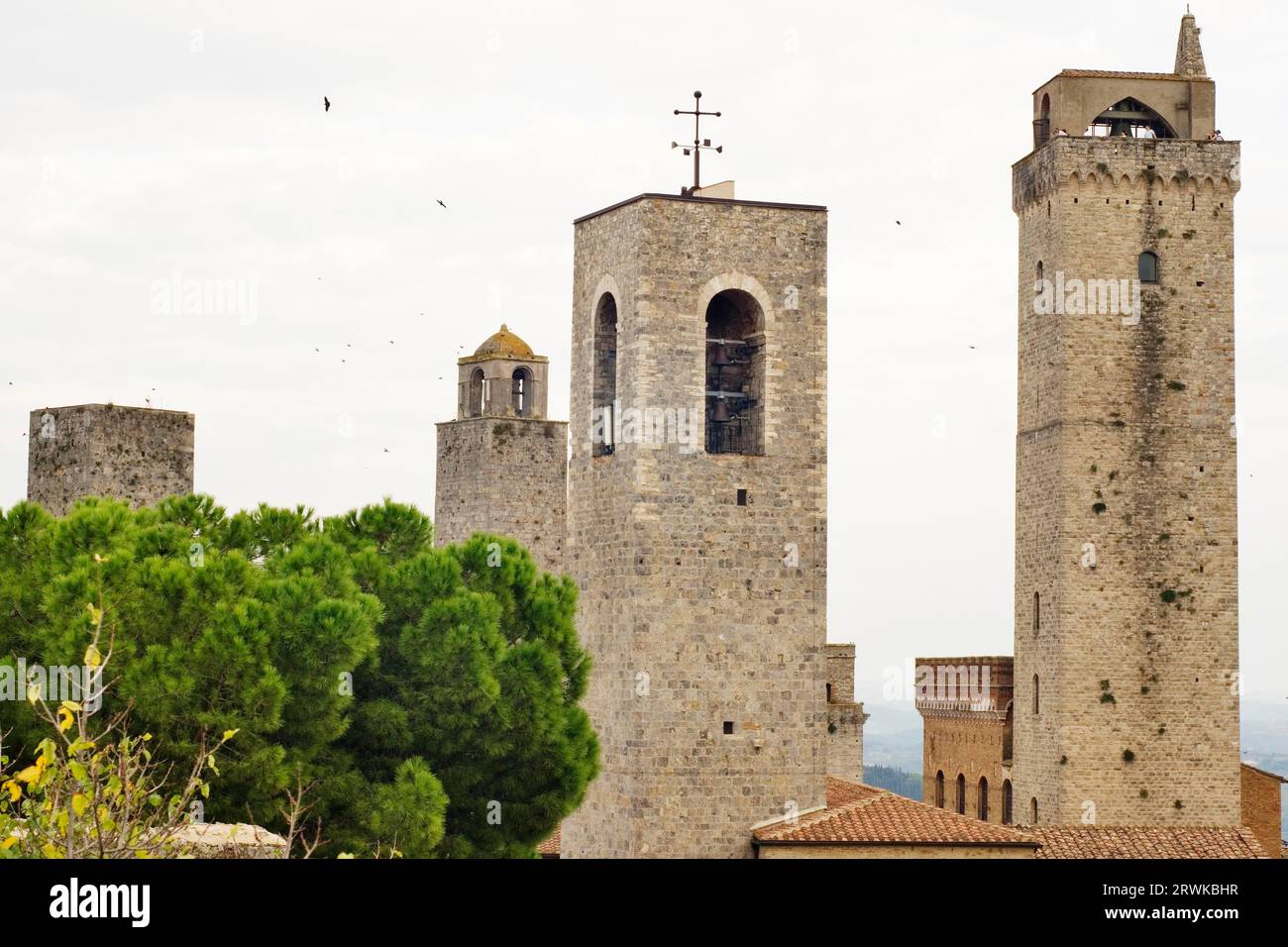 Türme in San Gimignano Stockfoto