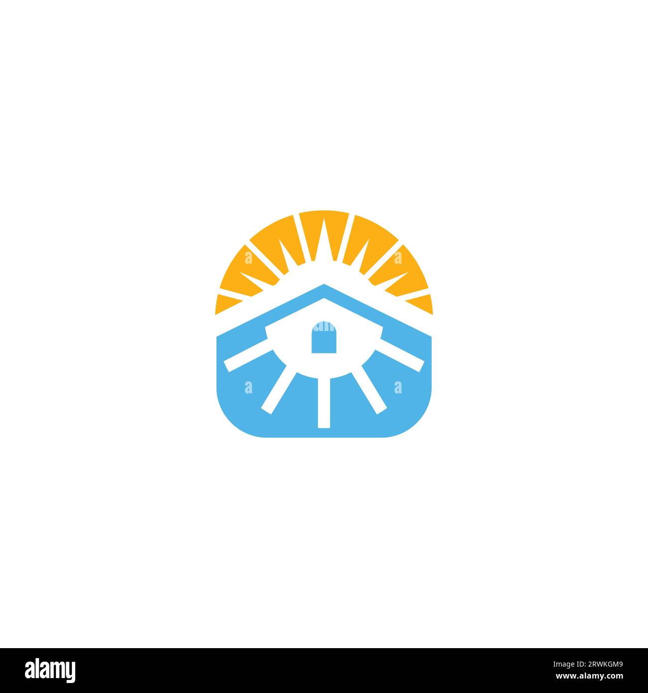 Solar Energy Logo Design Home Sun Logo Stock Vektor