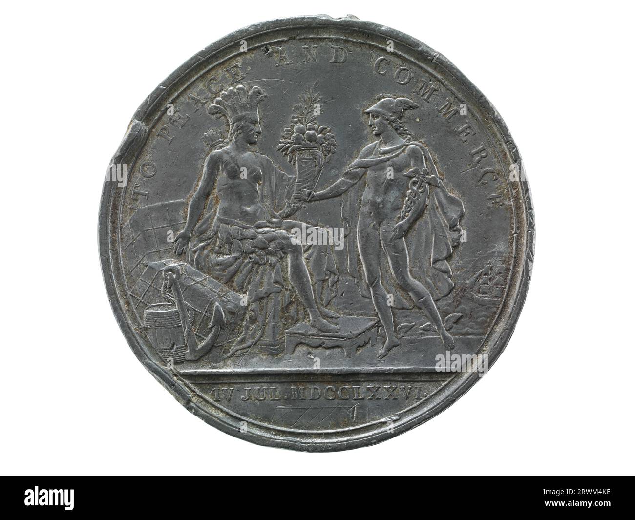 Diplomatenmedaille, 1790-1791, Vorderseite. 1987.0682.0001. Stockfoto