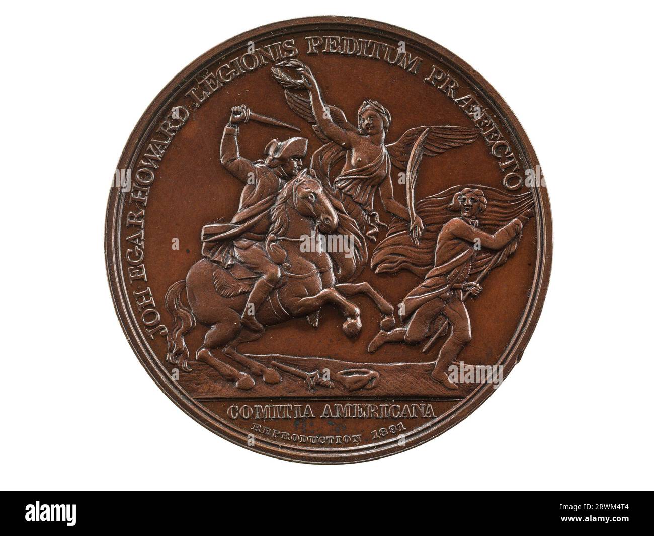 Medal, John Eager Howard at the Cowpens, 1781/1881, Vorderseite. 1991.0009.0565. Stockfoto