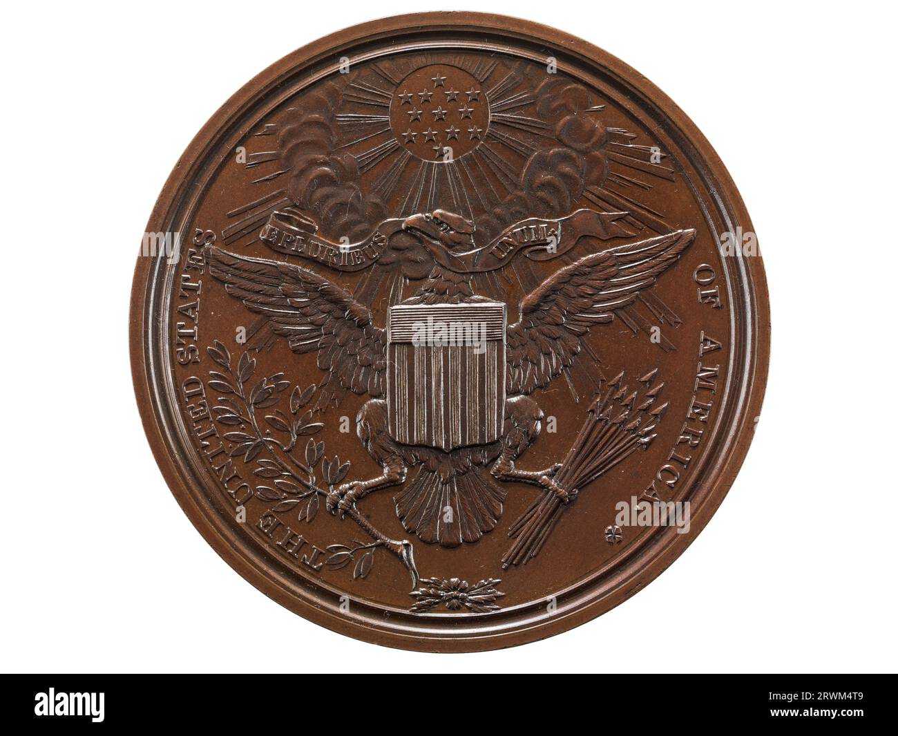 Diplomatenmedaille, 1790-1791, rückwärts. 1991.0357.0068. Stockfoto