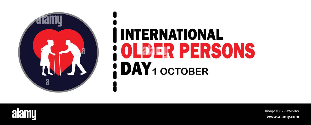 Internationaler Tag Der Älteren Menschen. 1. Oktober. Vektorillustration. Geeignet für Grußkarten, Poster und Banner. Stock Vektor