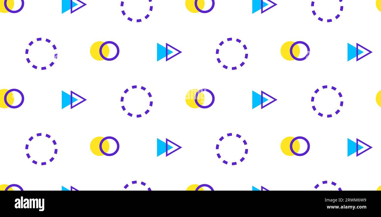 Trendiges geometrisches nahtloses Muster aus den 1980er-1990er-Jahren Stock Vektor