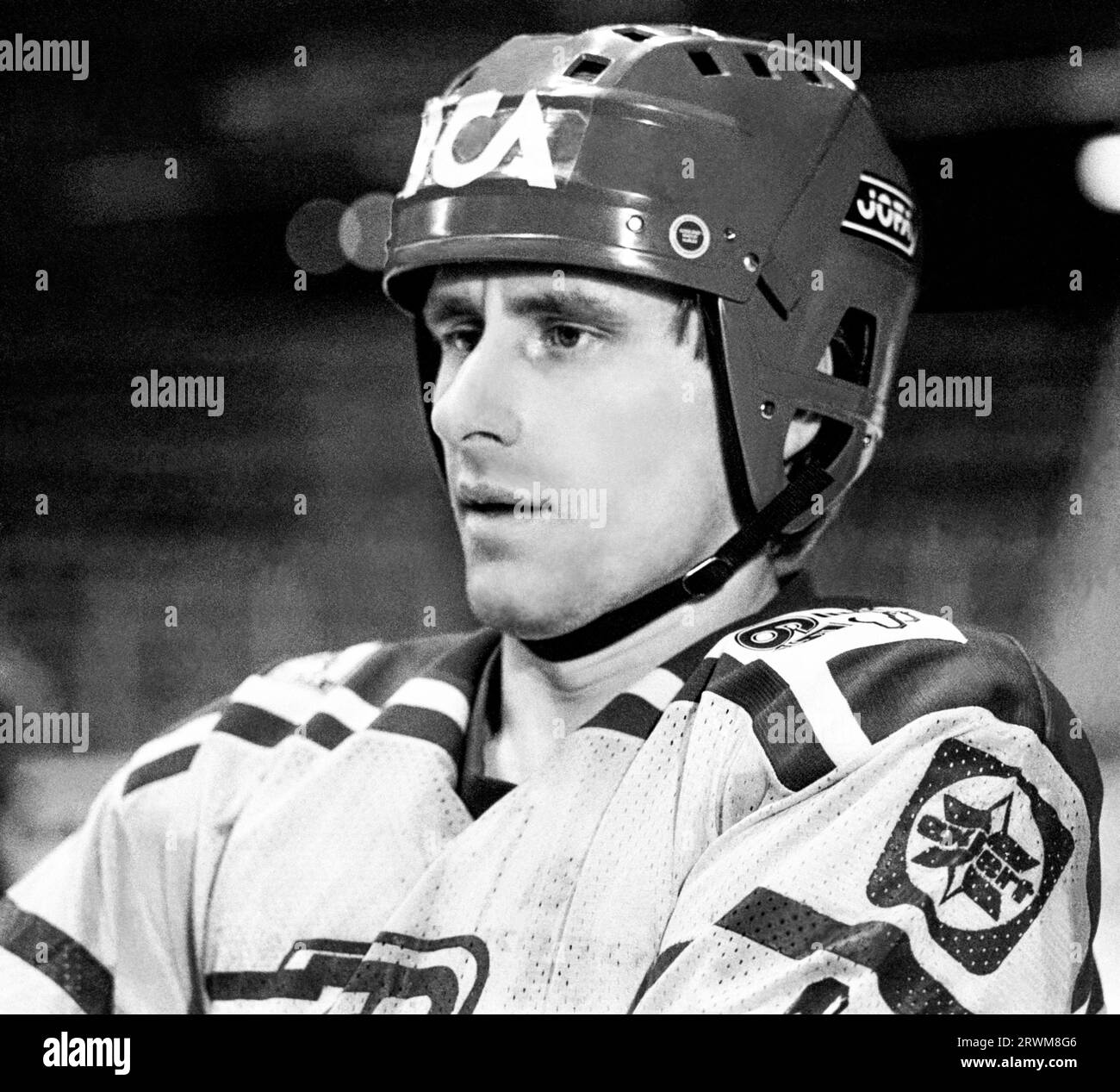 ULF ISAKSSON ehemaliger schwedischer Eishockeyspieler in AIK und der Nationalmannschaft Stockfoto
