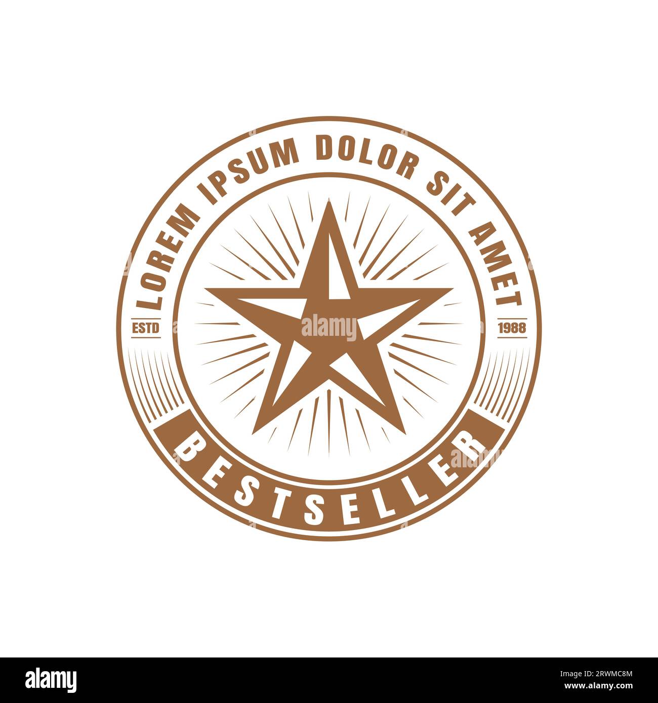 Retro Vintage Western Country Texas Star-Logo-Label-Stempel Logo-Design-Vektor Stock Vektor