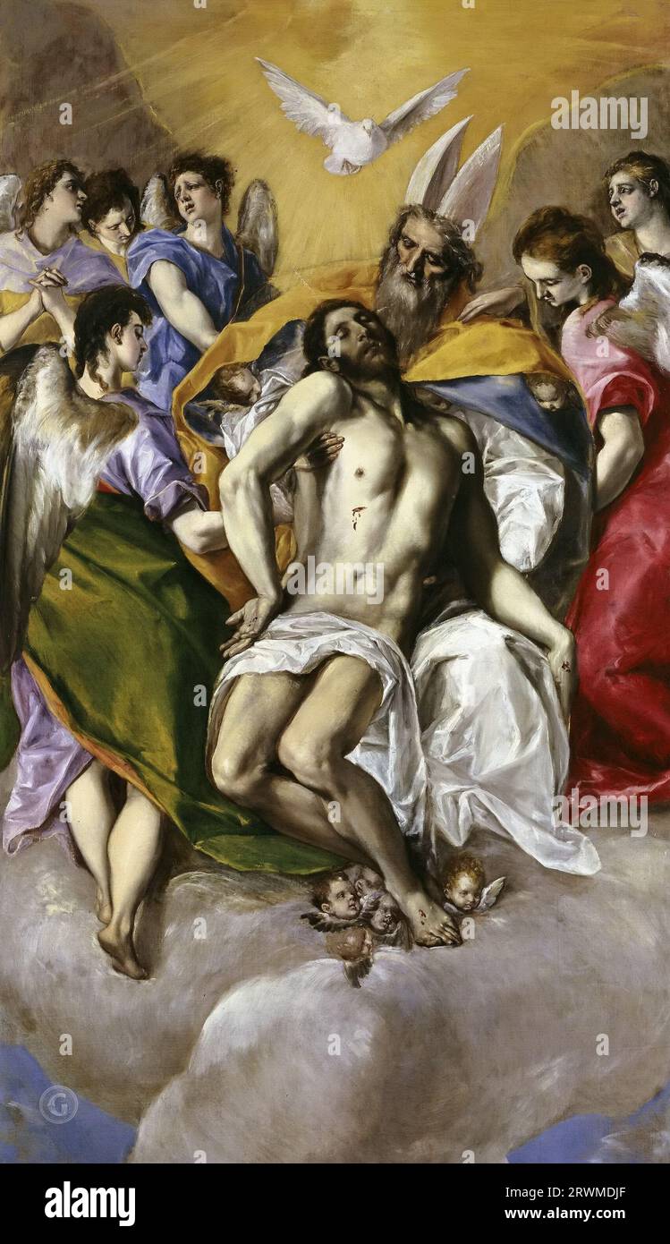 El Greco – Christus fährt die Händler vom Tempel с.1600. 106 x 130 Stockfoto