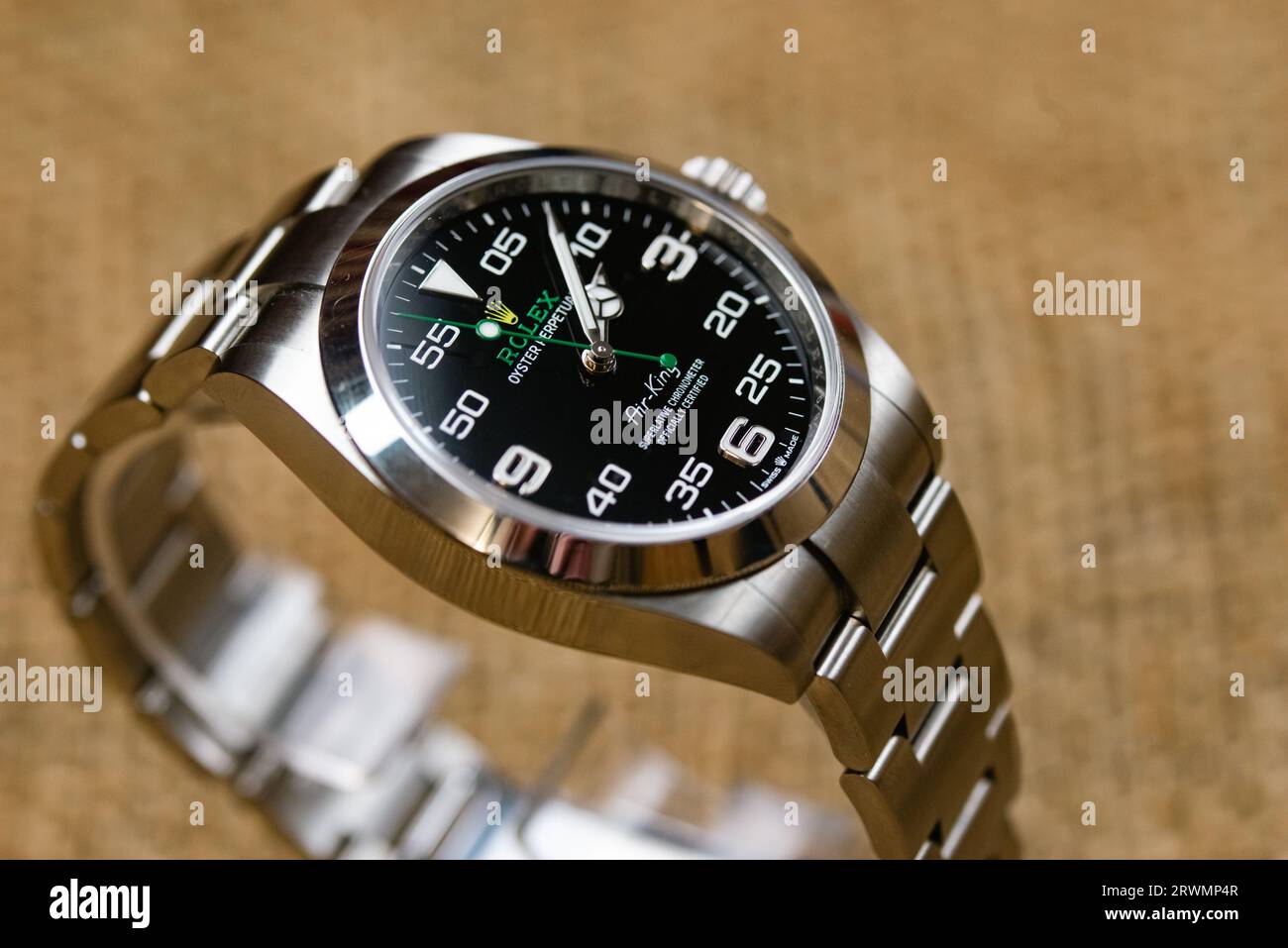 Fotografien eines Rolex Air King 2023 Referenz 126900 Stockfoto