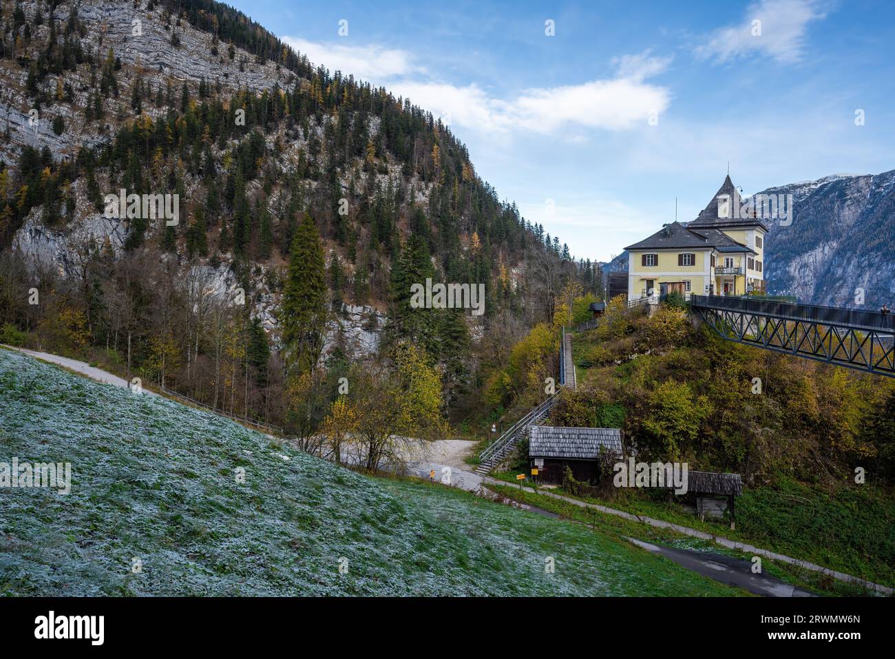 Rudolfsturm (Rudolf-Turm) im Salzbergwerk Hallstatt - Hallstatt, Österreich Stockfoto