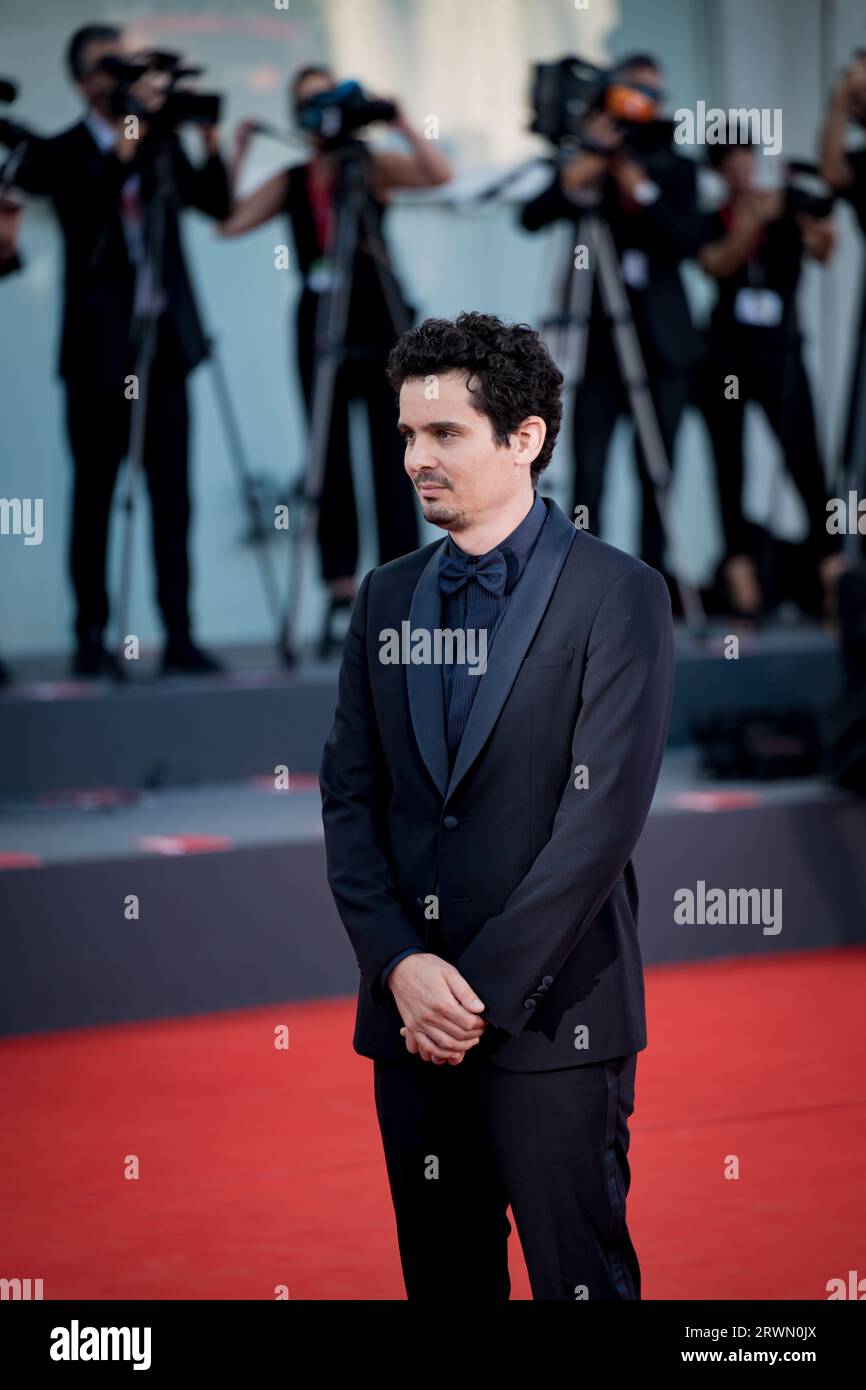 VENEDIG, ITALIEN - SEPTEMBER 09: Jurypräsident Damien Chazelle besucht einen roten Teppich vor der Abschlusszeremonie des 80. Internationalen Films von Venedig Stockfoto