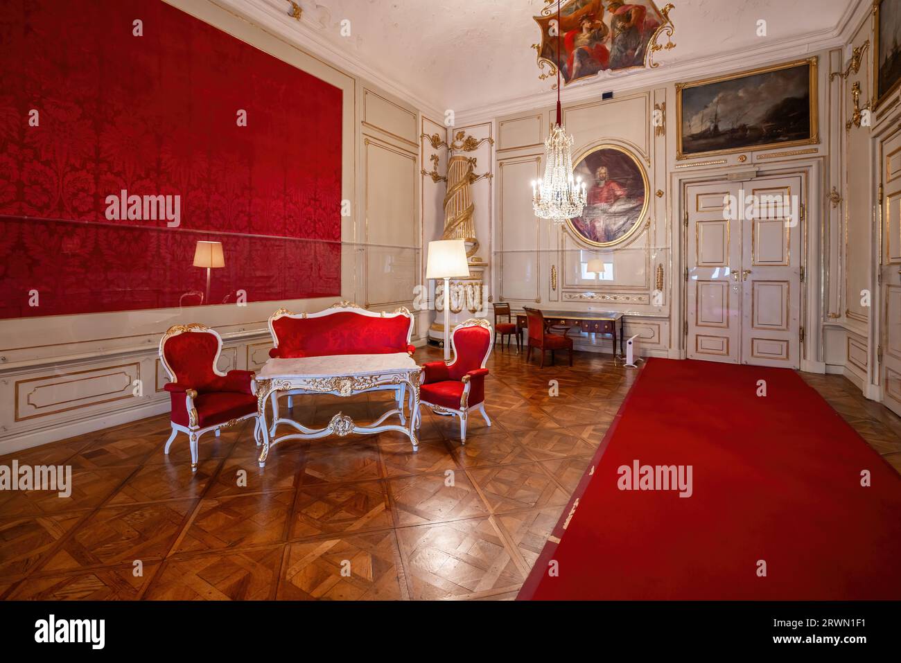 Studium - Prunkräume der Residenz Teil des DomQuartier Museen - Salzburg, Österreich Stockfoto