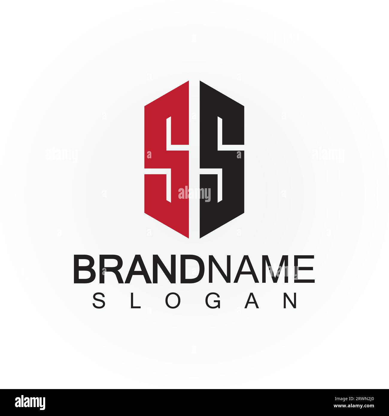 Initial Letters SS-Logo-Design-Vektorvorlage. Stock Vektor