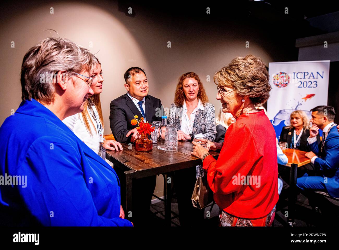 AMSTERDAM - Prinzessin Margriet von den Niederlanden eröffnet am 20. September 2023 im Theater Meervaart die sixt International Conference for Perianaesthesia Nurses (ICPAN) mit dem Titel zoneâ World Starts Outside Your Comfort âThe. Foto: Patrick van Katwijk Stockfoto