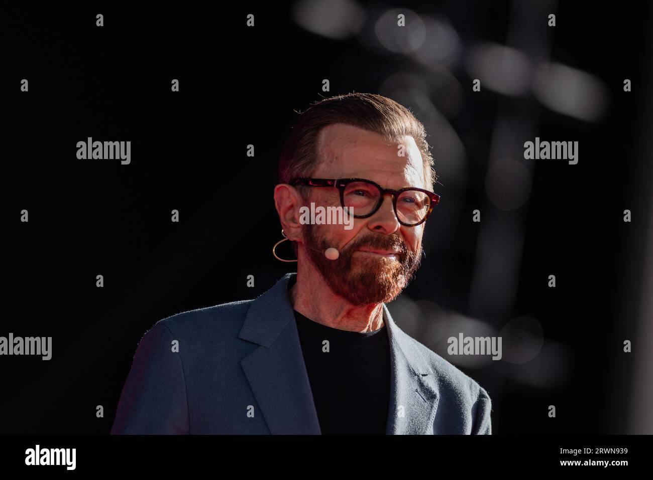 Köln, Deutschland. September 2023. Björn Ulvaeus, Gründungsmitglied von ABBA, spricht auf dem Digital X Digital Congress im Media Park. Quelle: Rolf Vennenbernd/dpa/Alamy Live News Stockfoto