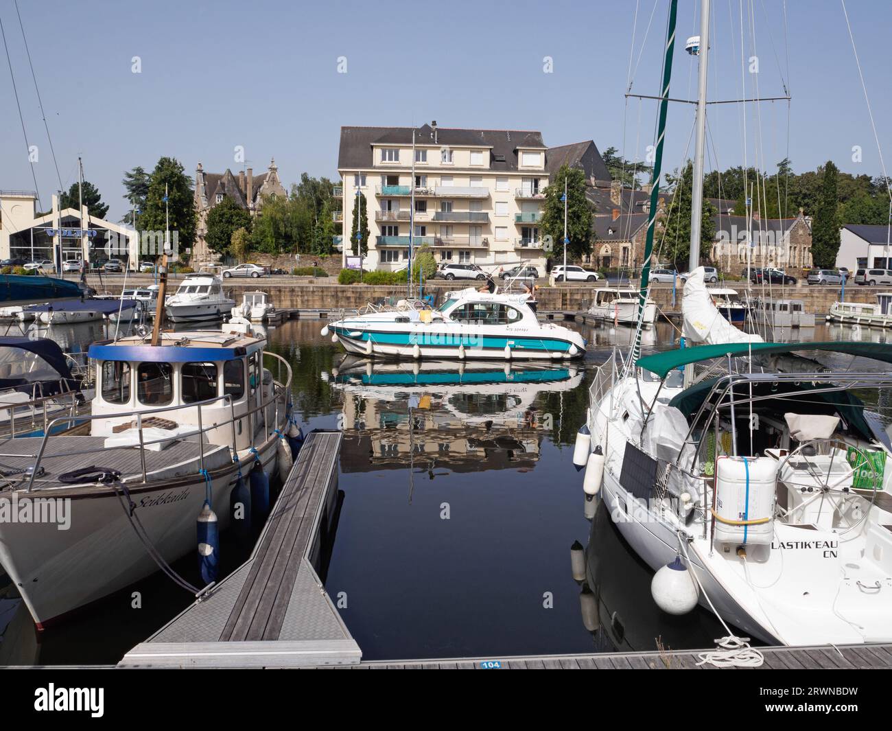 Port de Plaisance, Redon, Bretagne Stockfoto