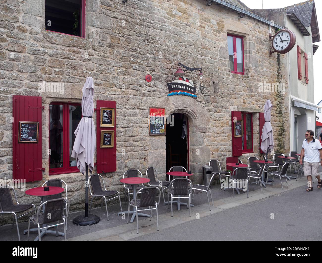 Transat Cafe, Le Croisic, Bretagne Stockfoto