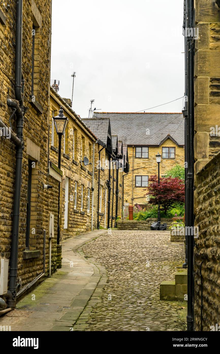 Park Square, ehemals White Horse Yard, Knaresborough, North Yorkshire, England, Vereinigtes Königreich Stockfoto