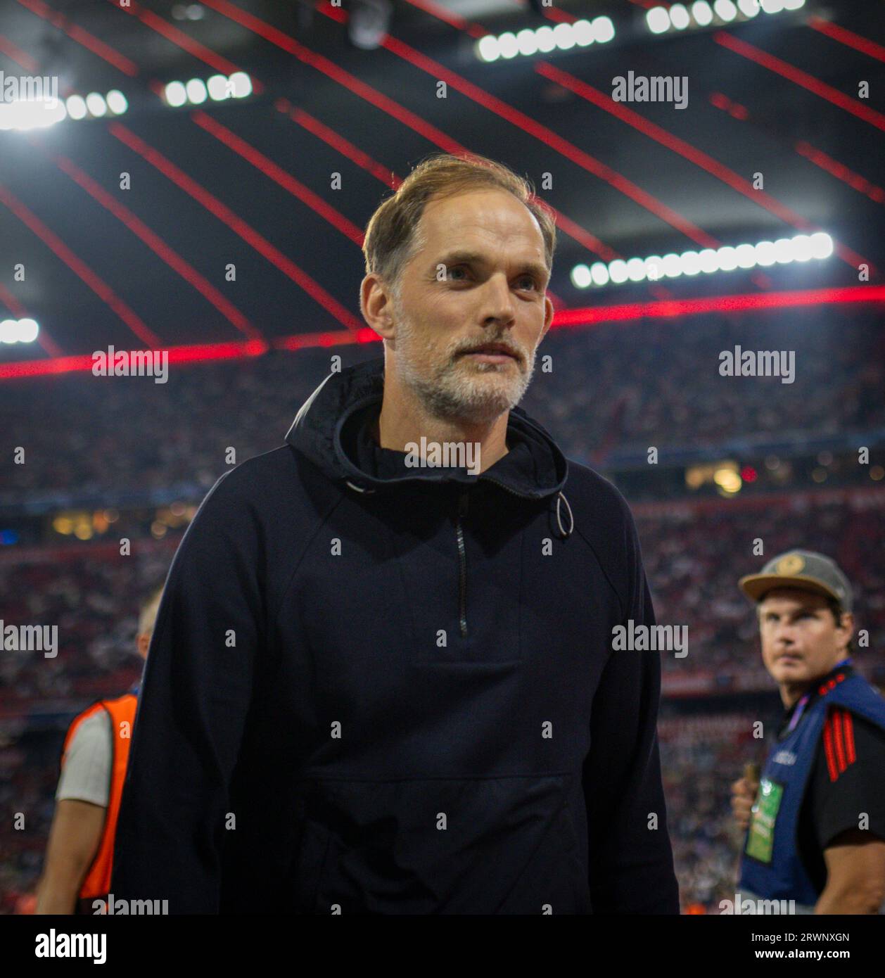 Munic, Deutschland. September 2023. Trainer Thomas Tuchel (München) FC Bayern München - Manchester United 20.09.2023 Credit: Moritz Muller/Alamy Live News Stockfoto