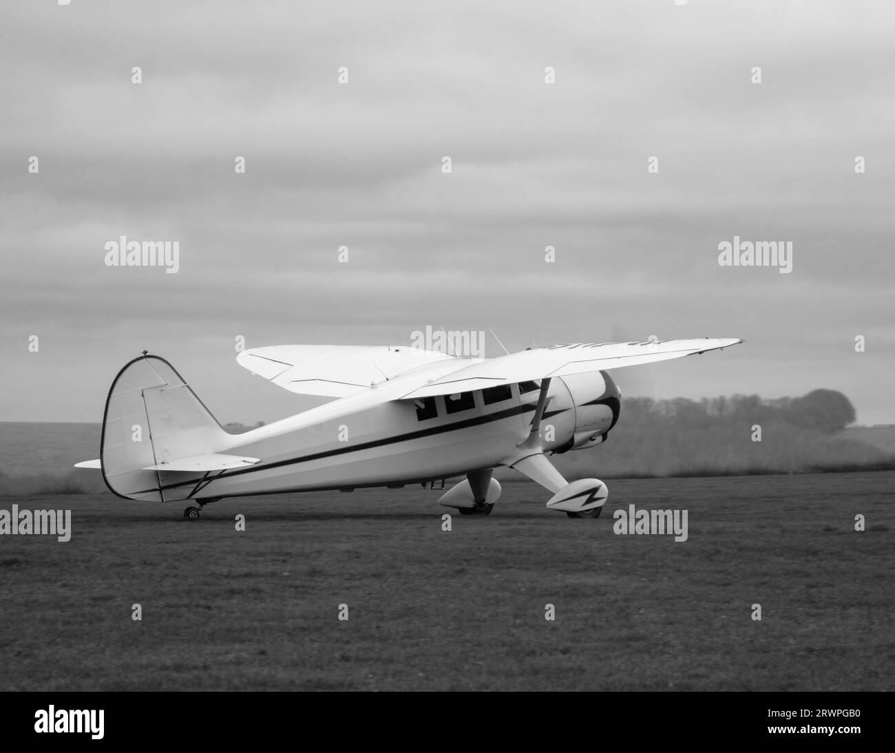 Alte Monoplanflugzeuge aus der Zwischenkriegszeit. Stockfoto