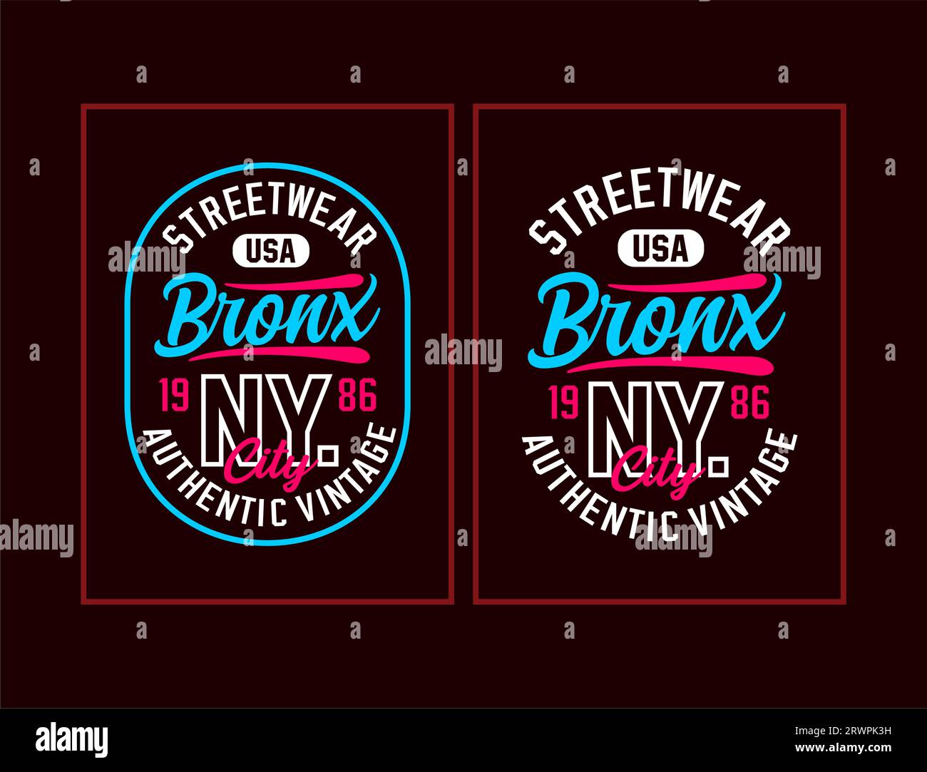 Streetwear, bronx, ny, urbaner Stil, Vintage College für T-Shirt, Poster, Etiketten usw. Vektordesign Stock Vektor