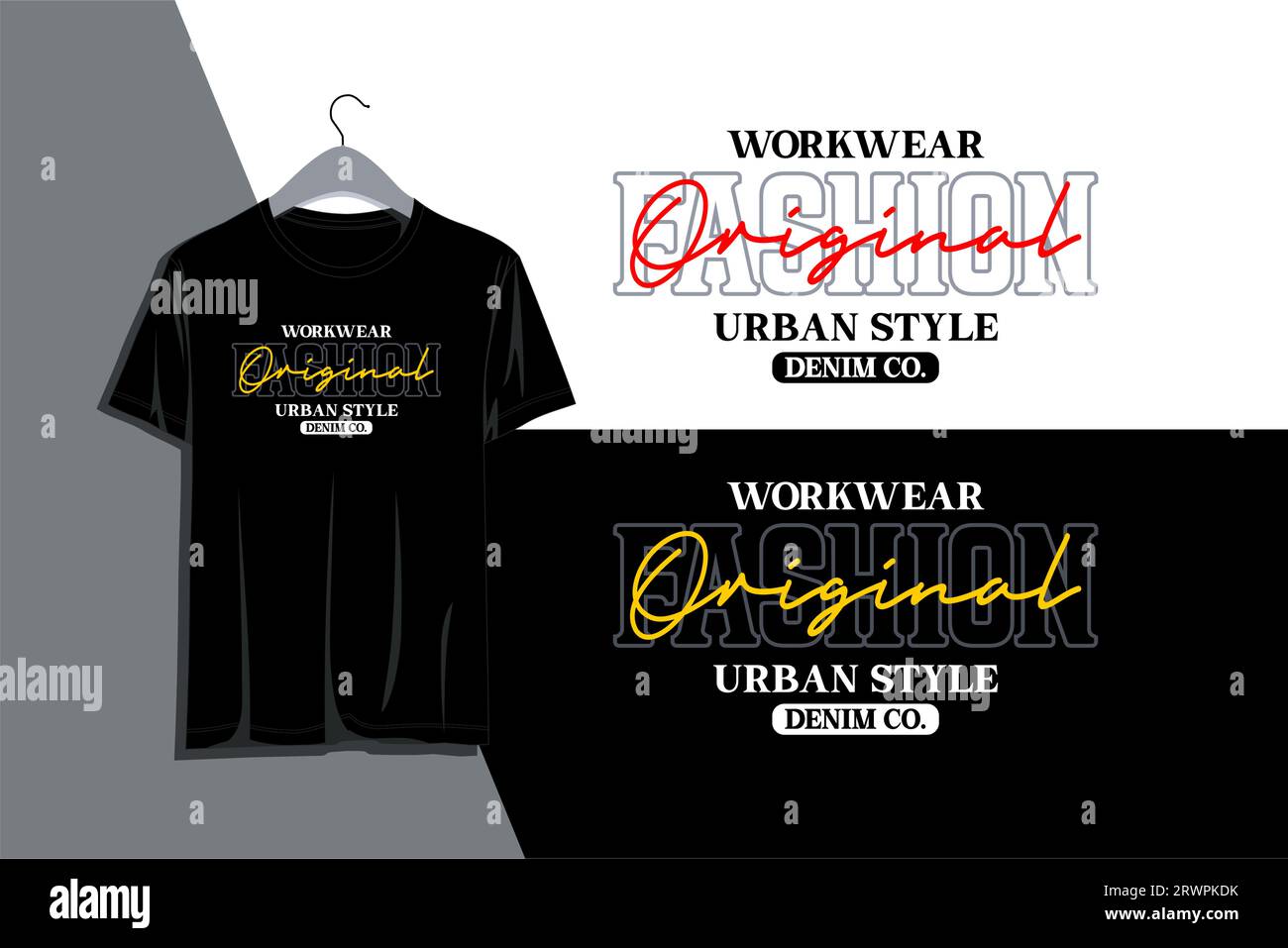 arbeitskleidung,original, urbaner Stil, für T-Shirt, Poster, Etiketten, usw. Vektordesign Stock Vektor