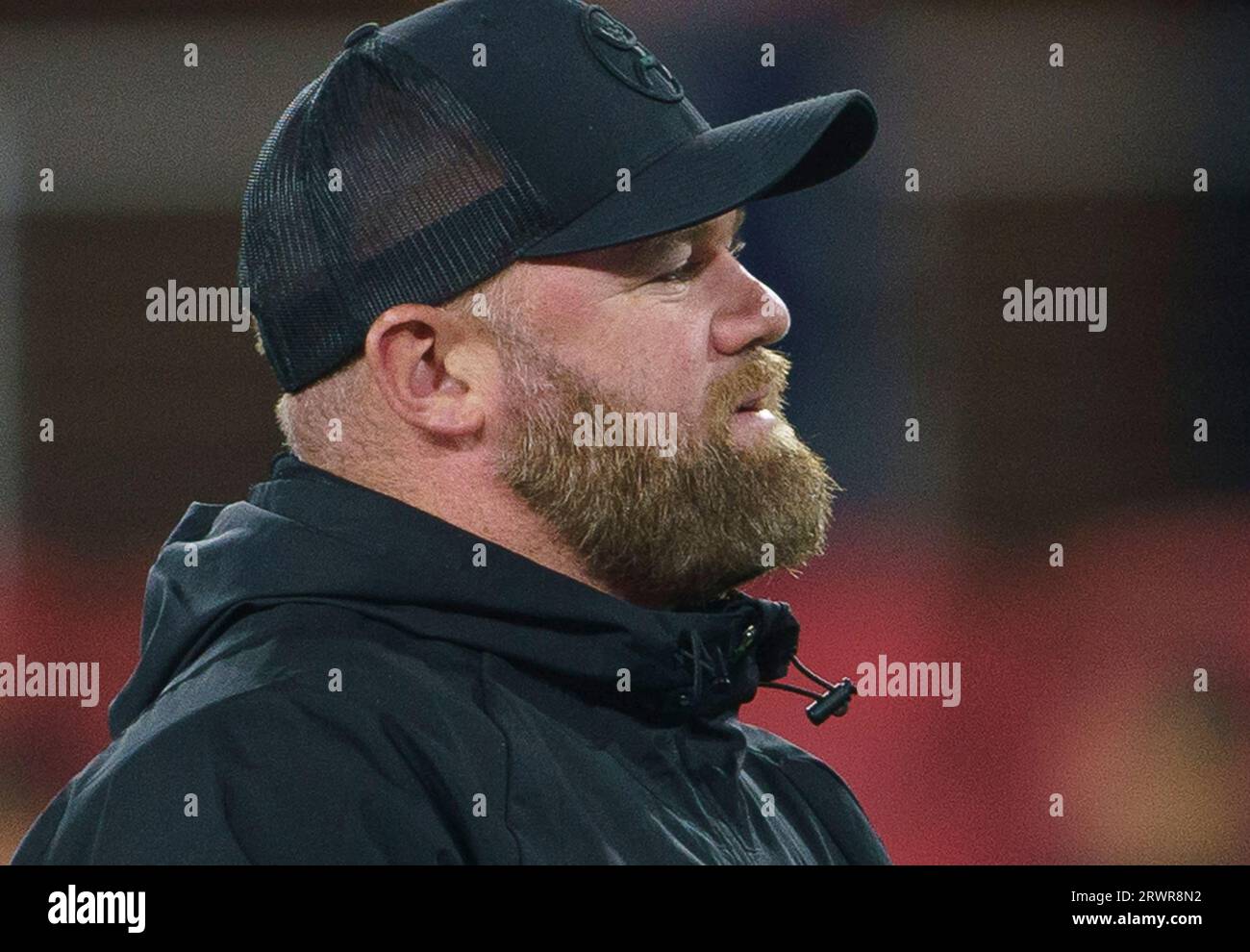 Washington, USA. September 2023. WASHINGTON, DC - 20. SEPTEMBER: DC United-Trainer Wayne Rooney verlässt das Feld nach einem MLS-Spiel zwischen DC United und Atlanta United FC am 20. SEPTEMBER 2023 auf Audi Field in Washington, DC. (Foto: Tony Quinn/SipaUSA) Credit: SIPA USA/Alamy Live News Stockfoto