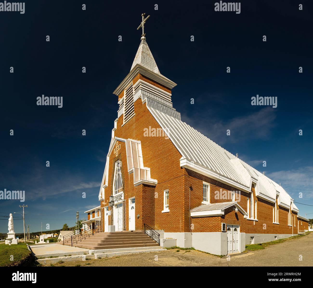 St. Pierre Kirche Barachois, Quebec, CA Stockfoto