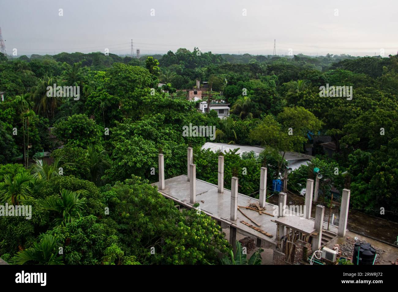 Arial View Green Forest Photography aus Ruhitpur, Bangladesch, am 05. September 2022 Stockfoto