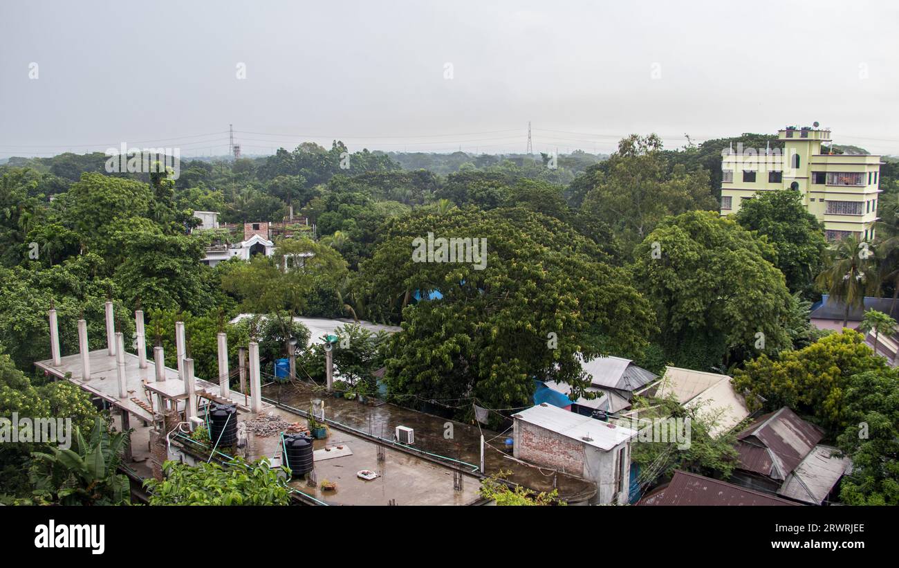 Arial View Green Forest Photography aus Ruhitpur, Bangladesch, am 05. September 2022 Stockfoto