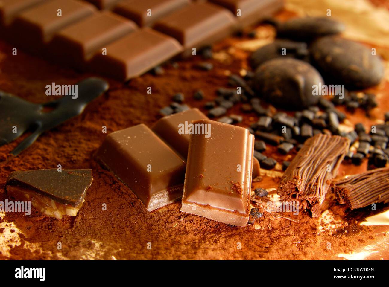 Schokoladenvarianten Stockfoto