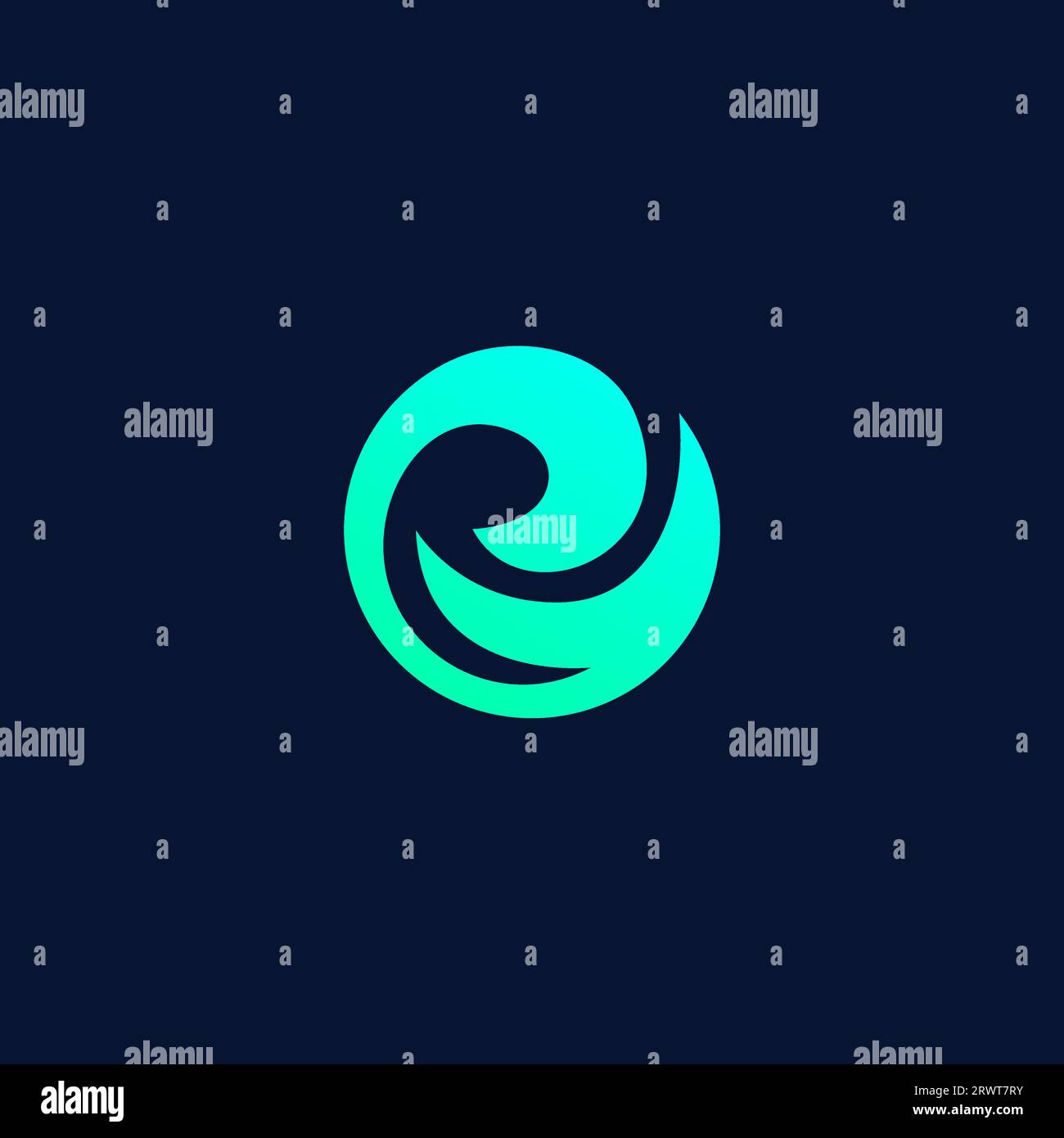 Design mit „Letter E Ocean“-Logo. E Wave-Logo Stock Vektor