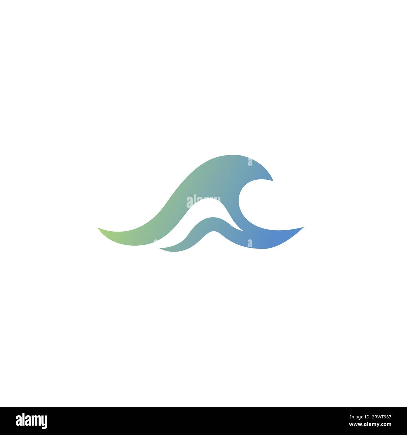 Wave Ocean Logo Vektor. Ozeansymbol. Wave Abstract Vector Stock Vektor