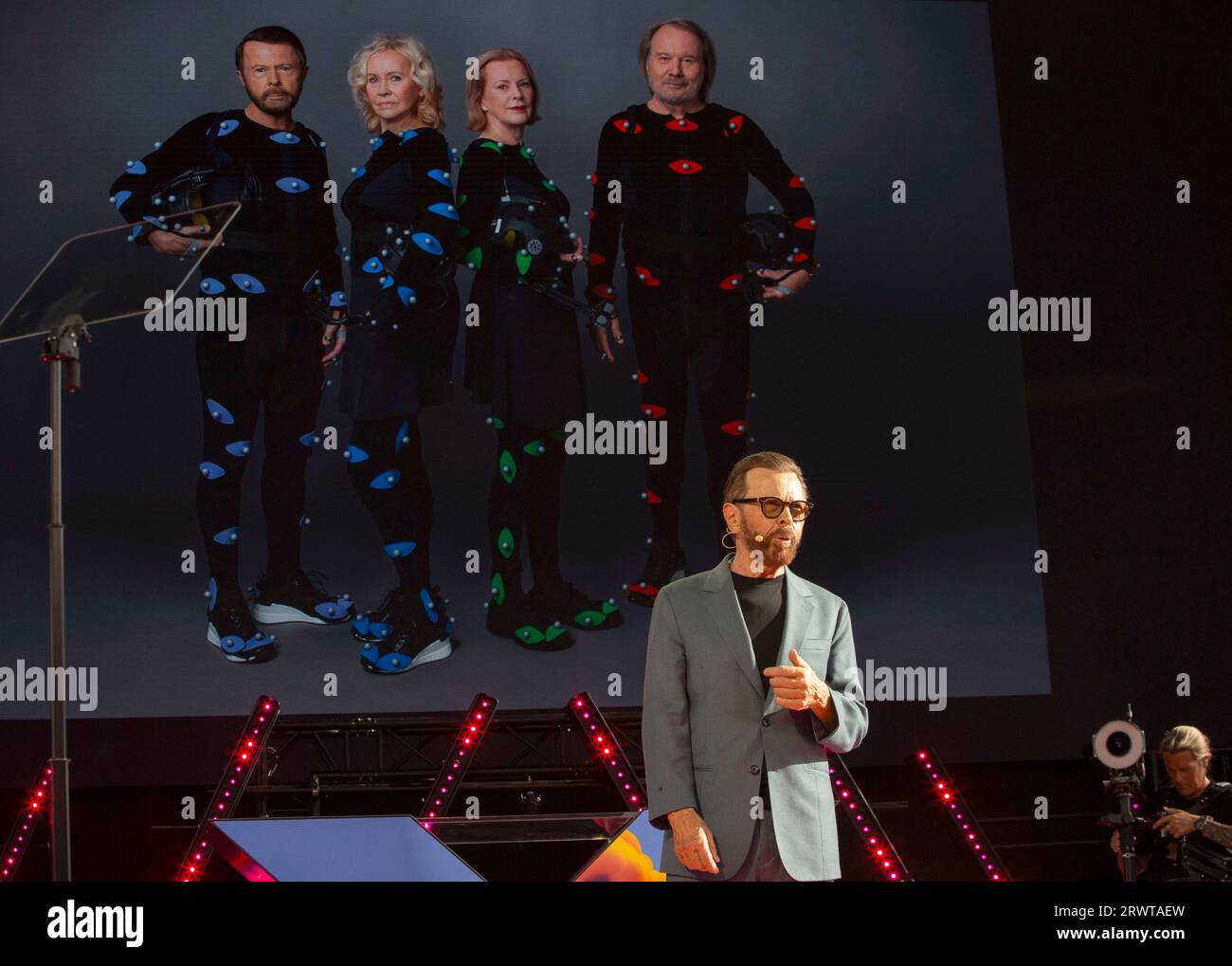 Björn Ulvaeus von Abba bei Europas führender Digitalisierungsinitiative DIGITAL X 2023 unter dem Motto „Be digital. Bleib menschlich im Mediapark. Köln, 20.09.2023 Stockfoto