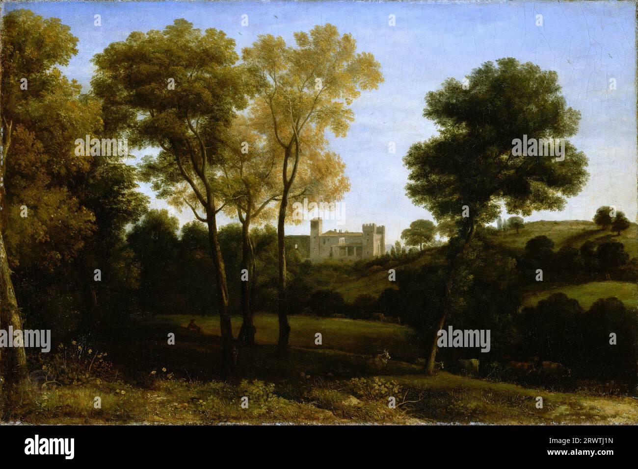 Claude Lorrain (Französisch, Chamagne 1604/5?–1682 Rom) - Blick auf La Crescenza Stockfoto