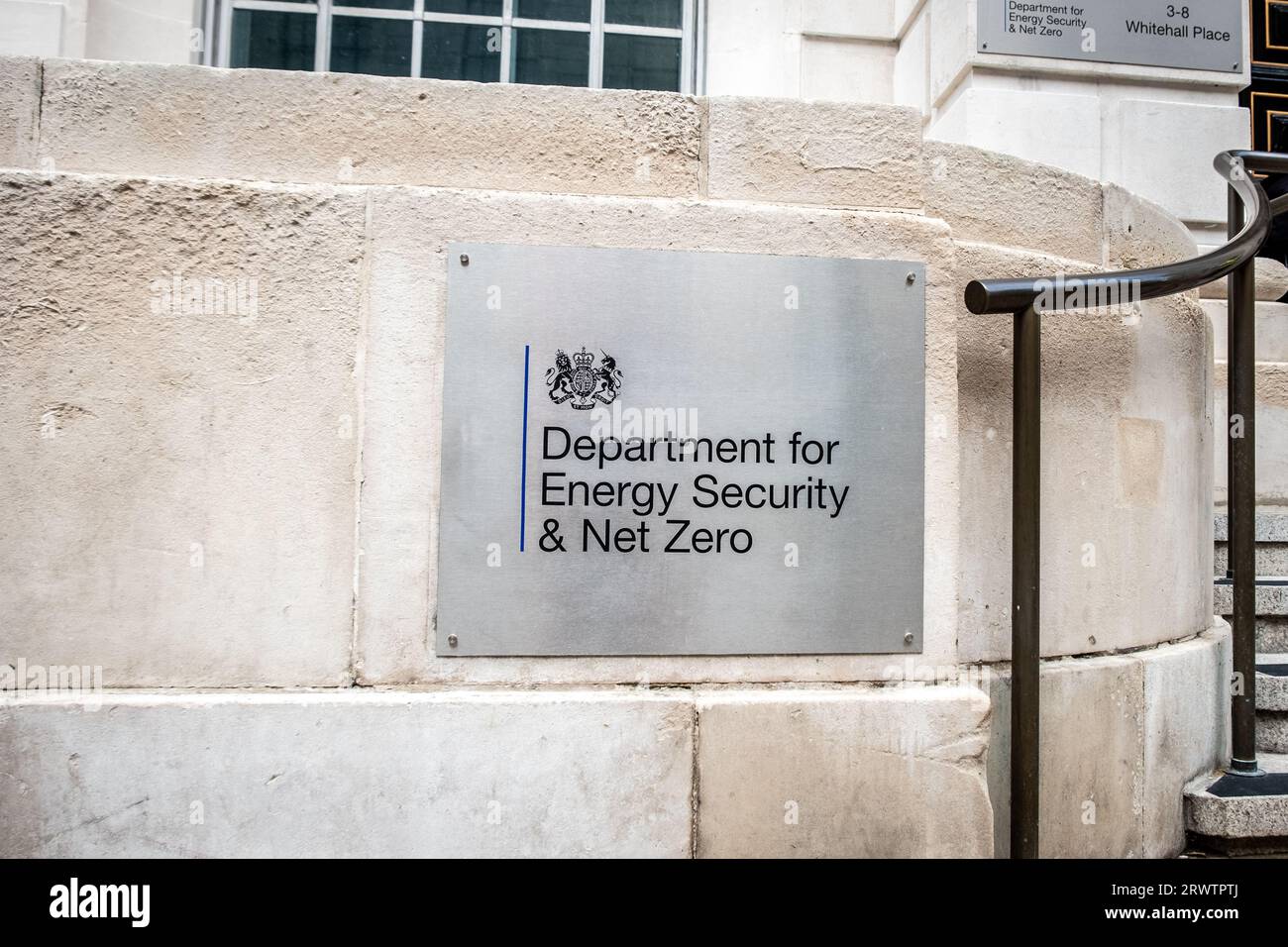 LONDON – 18. SEPTEMBER 2023: Department for Energy Security & Net Zero in Whitehall, City of Westminster Stockfoto