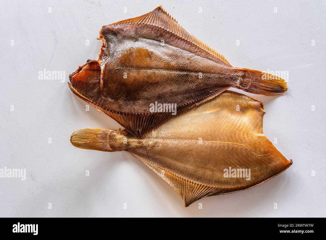 Bakskuld, geräucherter und gesalzener Fisch von der Westküste Dänemarks Stockfoto