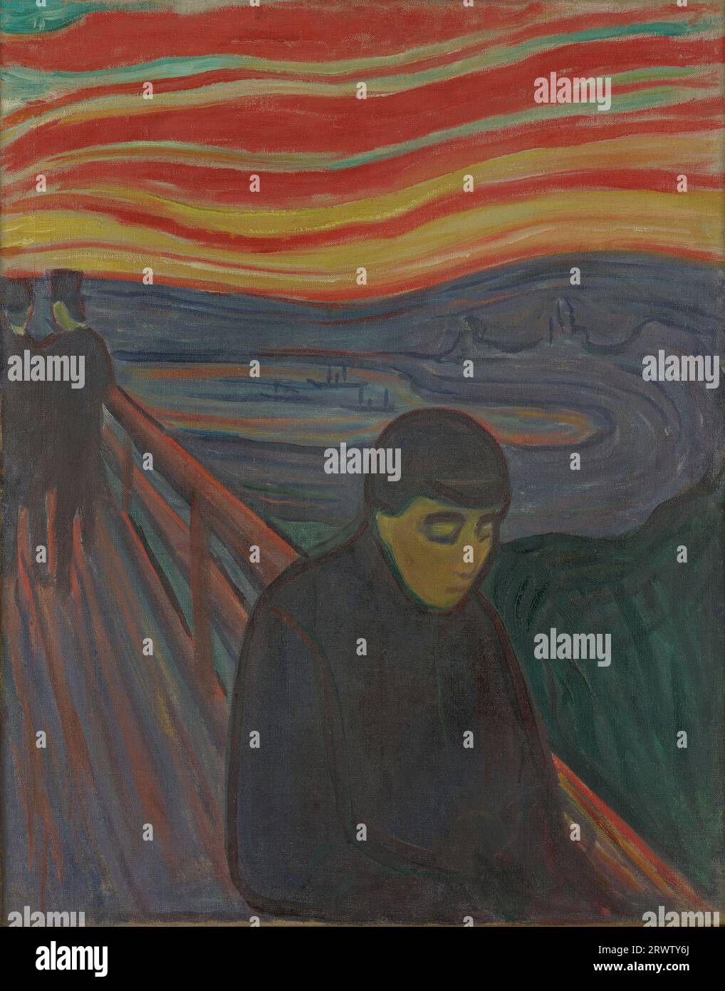 Verzweifeln Sie Edvard Munch 1894 Stockfoto