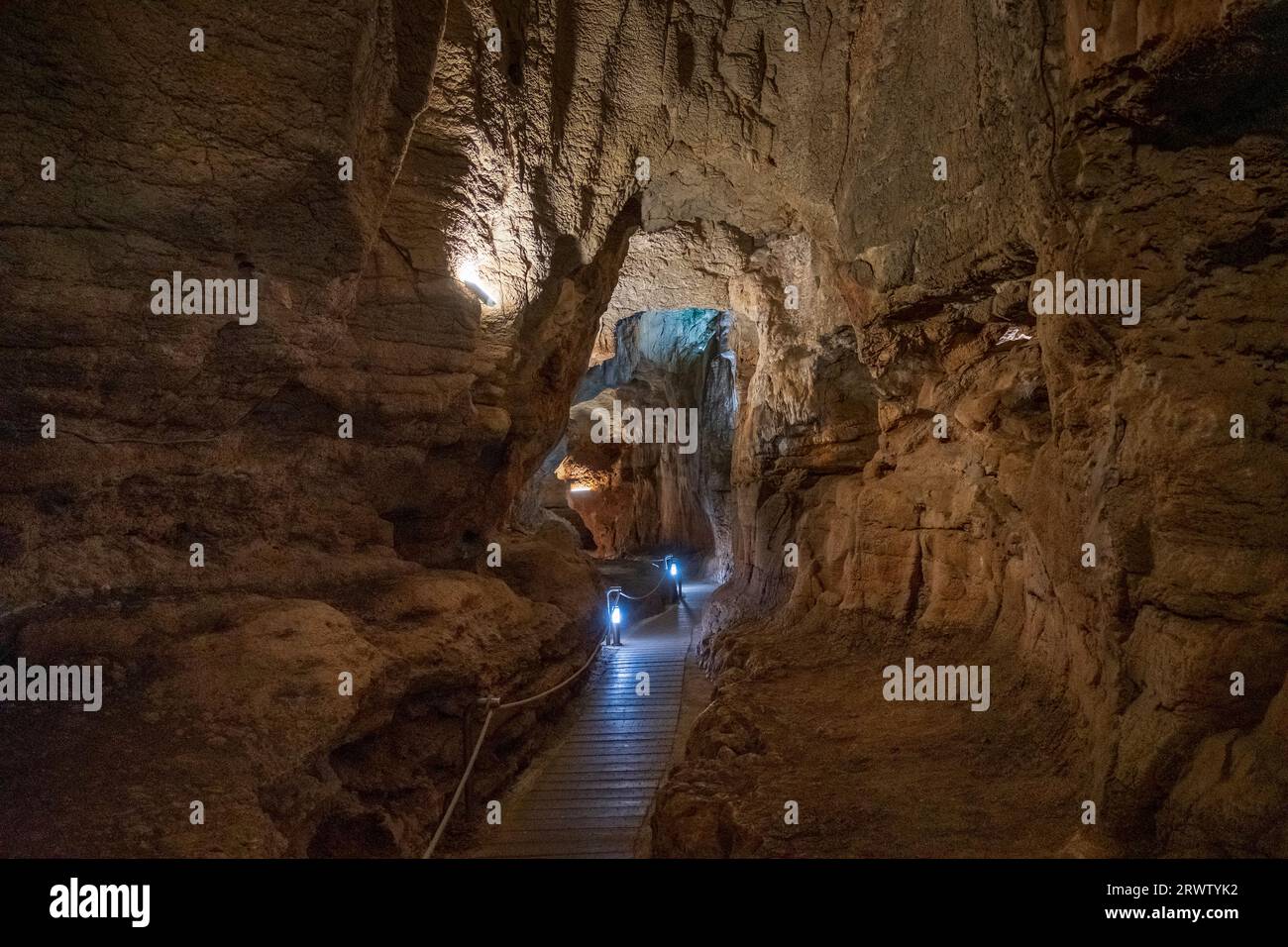Cave Cueva de las Calaveras in Benidoleig, Alicante, Spanien Stockfoto