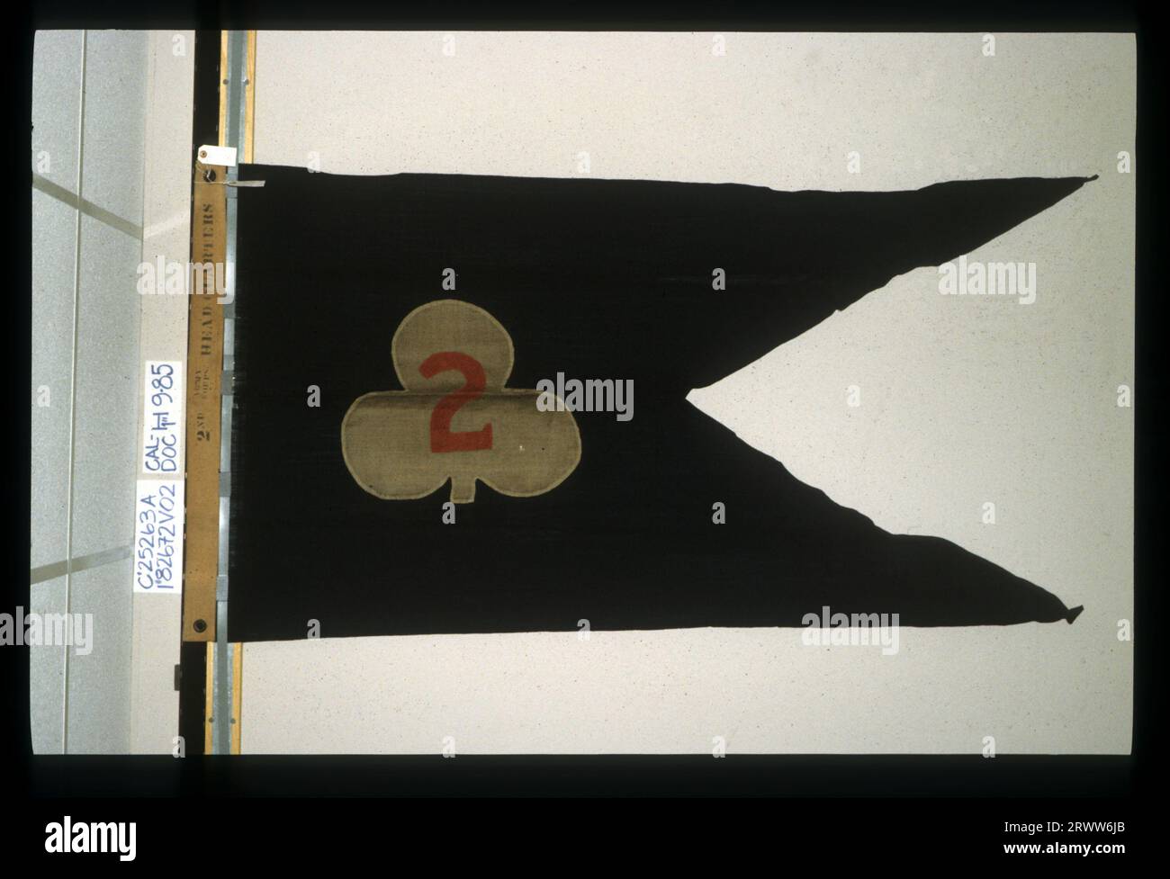 Kennzeichen wird festgelegt. Hauptquartier, 2. Armeekorps. AF*25263A. Von Folie gescannt. Stockfoto