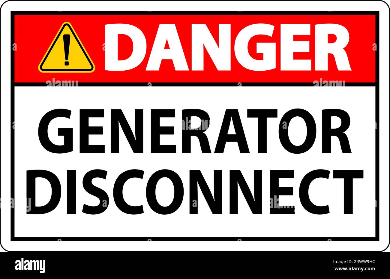 Trennung Des Gefahrenzeichengenerators Stock Vektor