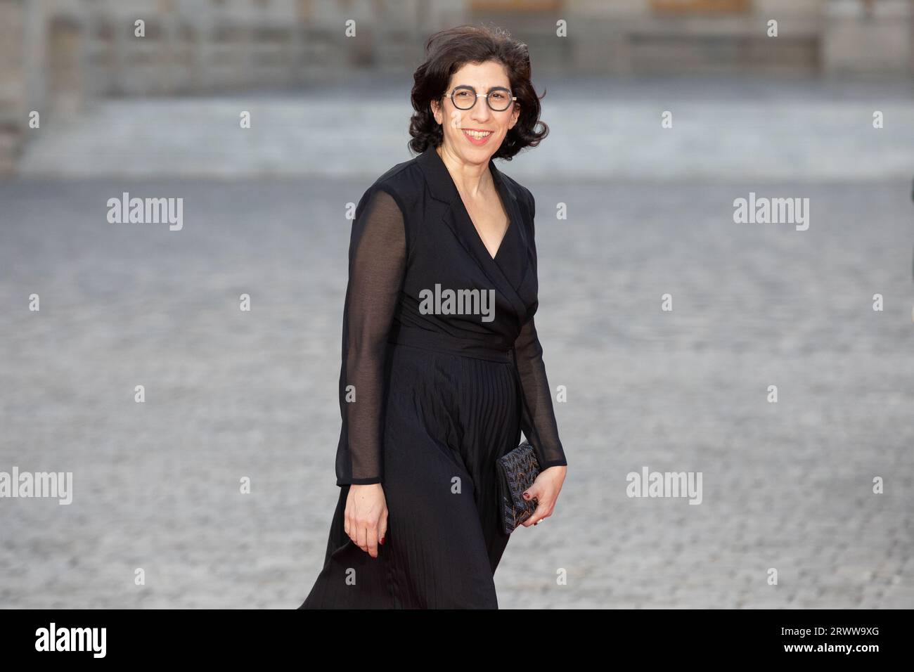 Versailles, Frankreich, 20. September 2023. Rima Abdul Malak nimmt an einem Staatsessen zu Ehren von König Karl III. Und Königin Camilla Teil. Quelle: Francois Loock / Alamy Live News Stockfoto