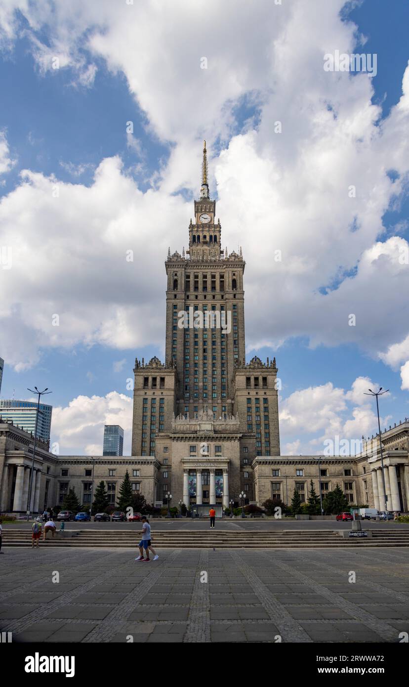 Der Palast der Kultur und Wissenschaft, Warschau, Polen Stockfoto