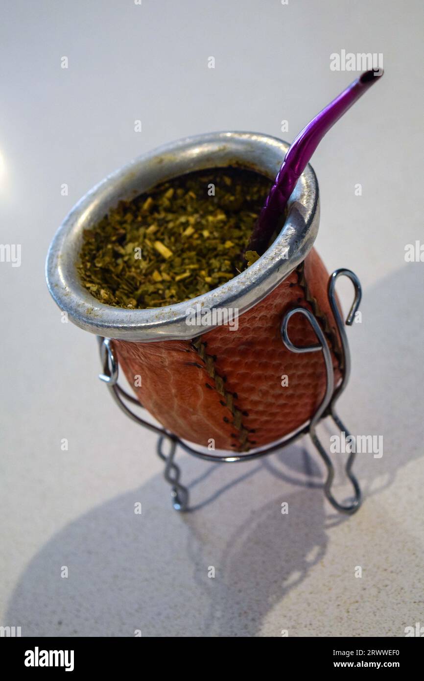 Mate: Traditionelles argentinisches Getränk. Heißgetränk Stockfoto